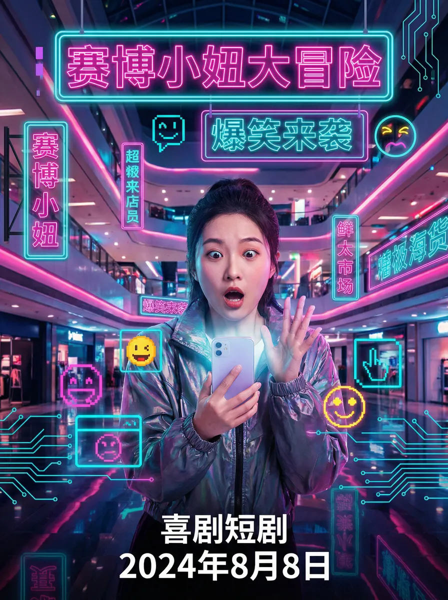 管理人妻 搞笑喜剧短剧 - 赛博小妞大冒险海报